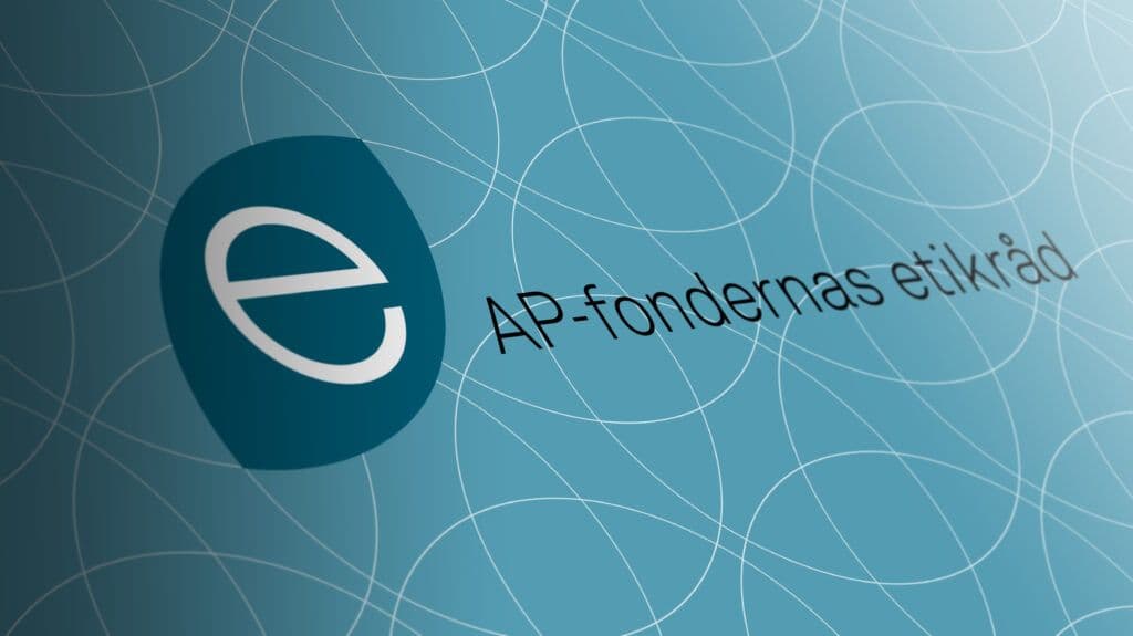 Logotyp Etikrådet mot mönstrad bakgrund