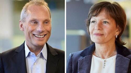 Delad bild med porträtt på Staffan Hansén och Kerstin Hessius