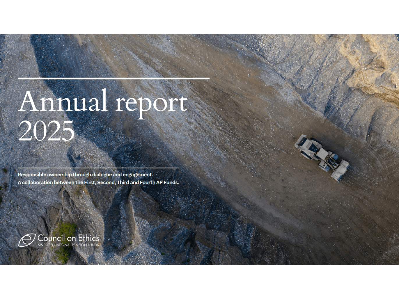 Pictur of frontpage Council on Ethics Annual Report 2025